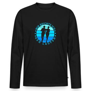 Running Mir Reichts Ich Geh Laufen Marathon Runner - Männer Premium Bio Langarmshirt - Schwarz - Vorne - Nico (187cm)