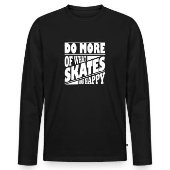 Skateboard Art Pour Garçons Filles Hommes Skateboard Cadeaux - T-shirt manches longues Premium bio Homme - noir - Devant - Nico (187cm)