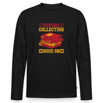 Forensic Science Major Evidence Mode On Forensics - Men's Premium Organic Long Sleeve Shirt - black - Front - Nico (187cm)