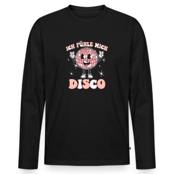 Ich Fühl Mich Disco Party Feiern Disco Tanzen Gehe - Männer Premium Bio Langarmshirt - Schwarz - Vorne - Nico (187cm)