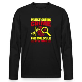 Forensic Science Major Investigating Crime One - Men's Premium Organic Long Sleeve Shirt - black - Front - Nico (187cm)