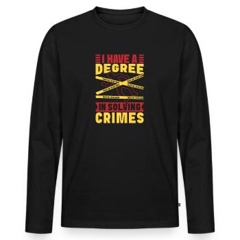 Forensic Science Major Have Degree In Solving - Men's Premium Organic Long Sleeve Shirt - black - Front - Nico (187cm)
