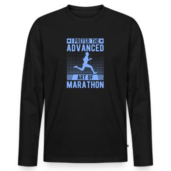Funny XC Running Gift XC Runner Edition - Men's Premium Organic Long Sleeve Shirt - black - Front - Nico (187cm)