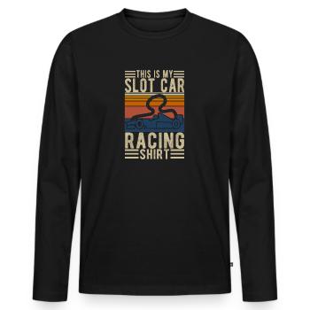 C’est ma chemise de course de voiture de course de voiture de machine à sous cadeaux - T-shirt manches longues Premium bio Homme - noir - Devant - Nico (187cm)