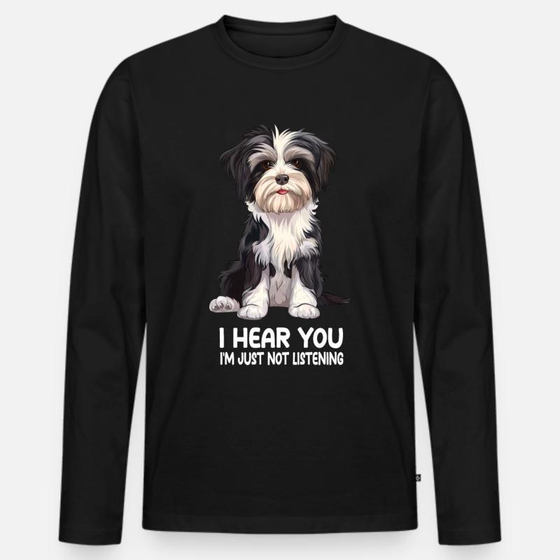 Havanese - Männer Premium Bio Langarmshirt - Schwarz