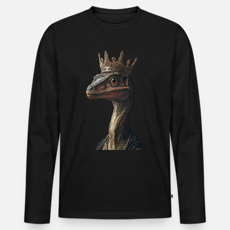 Utahraptor - Männer Premium Bio Langarmshirt - Schwarz