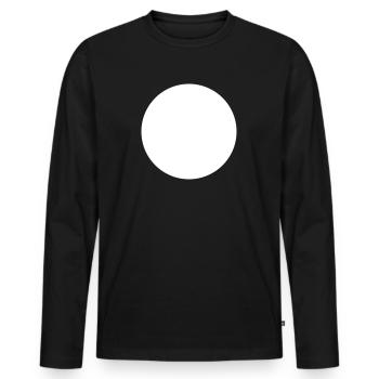 Kreis - Männer Premium Bio Langarmshirt - Schwarz - Vorne - Nico (187cm)