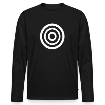 Target - Men's Premium Organic Long Sleeve Shirt - black - Front - Nico (187cm)