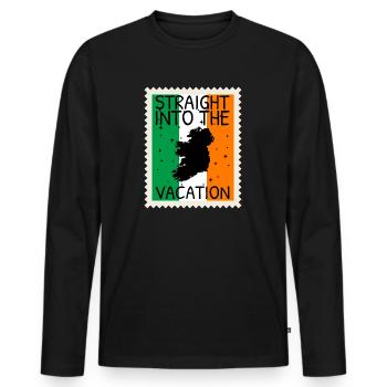 Irland Flagge Vintage Irische Fahne Dublin - Männer Premium Bio Langarmshirt - Schwarz - Vorne - Nico (187cm)