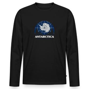antarctique - T-shirt manches longues Premium bio Homme - noir - Devant - Nico (187cm)