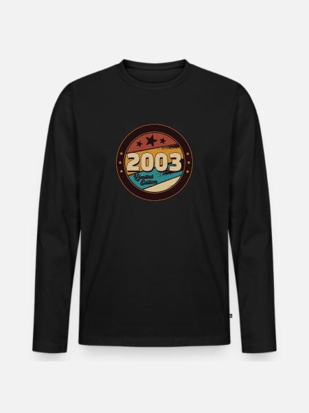 2003 - T-shirt manches longues Premium bio Homme - noir