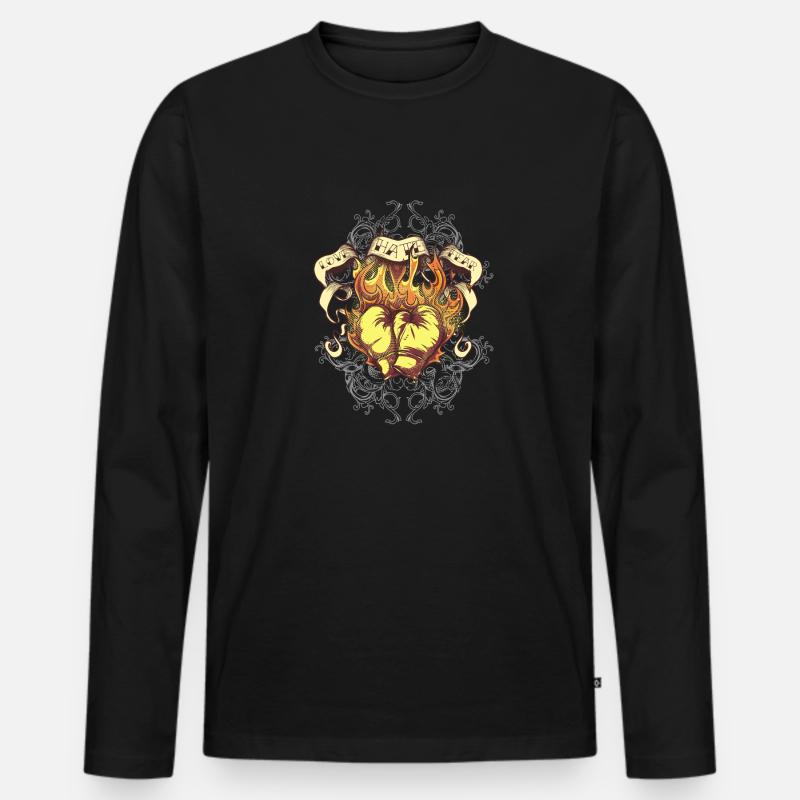 Boxing Love Hate Fear - Männer Premium Bio Langarmshirt - Schwarz