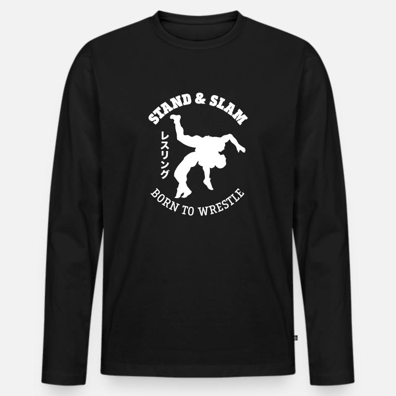 Ringer - Männer Premium Bio Langarmshirt - Schwarz