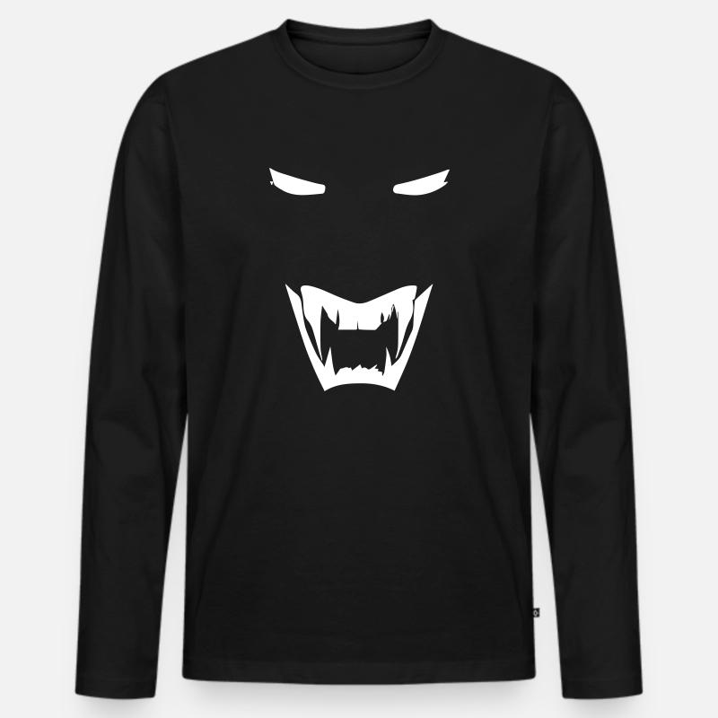 Daemon - Männer Premium Bio Langarmshirt - Schwarz