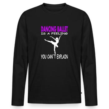 Ballet danse ballet danseur ballet danseur - T-shirt manches longues Premium bio Homme - noir - Devant - Nico (187cm)