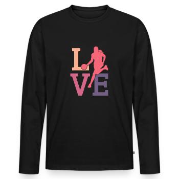 Dear Basketball Girls Basketball Player - Men's Premium Organic Long Sleeve Shirt - black - Front - Nico (187cm)