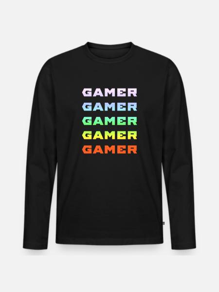 GAMER GAMER GAMER GAMER GAMER - Men's Premium Organic Long Sleeve Shirt - black