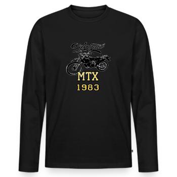 Moto cross moto MTX 80 - T-shirt manches longues Premium bio Homme - noir - Devant - Nico (187cm)