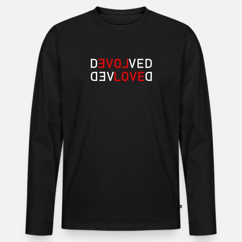 Love Devolved - Männer Premium Bio Langarmshirt - Schwarz