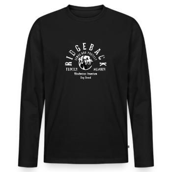 Rhodesian Ridgeback - Shirts, Hoodies & more - Männer Premium Bio Langarmshirt - Schwarz - Vorne - Nico (187cm)