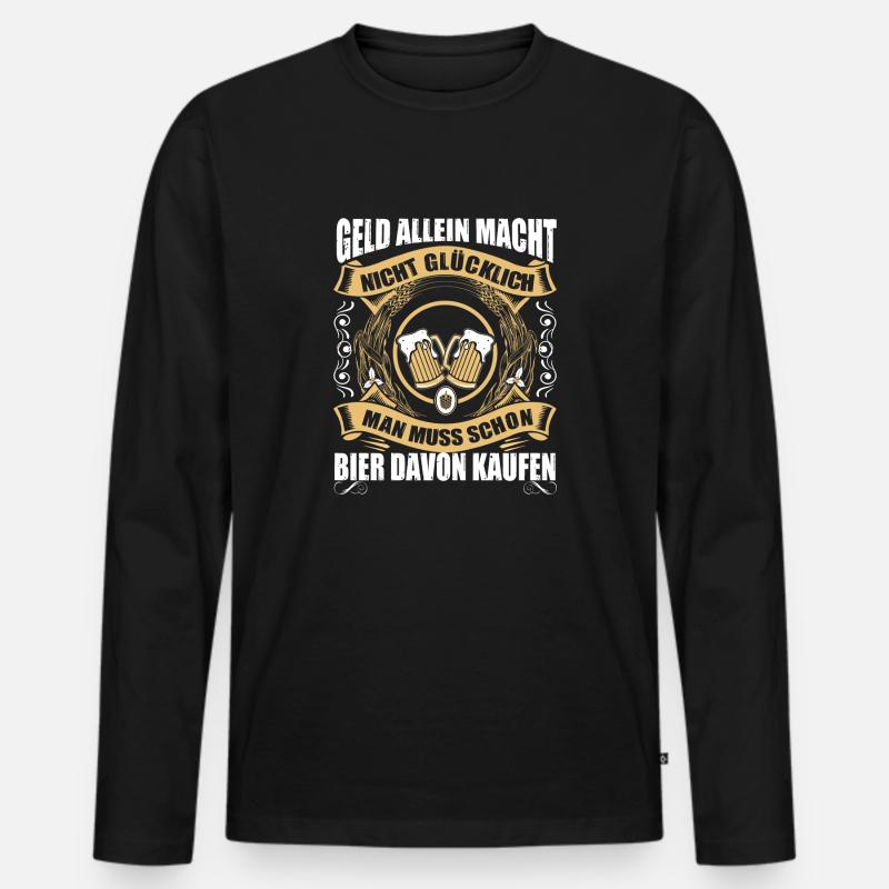 Bier kaufen - Männer Premium Bio Langarmshirt - Schwarz