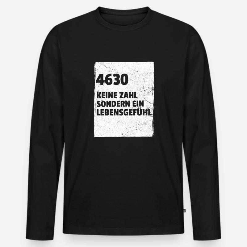 4630 Bochum - Männer Premium Bio Langarmshirt - Schwarz