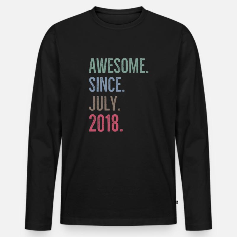 Großartig seit Juli 2018 - Männer Premium Bio Langarmshirt - Schwarz