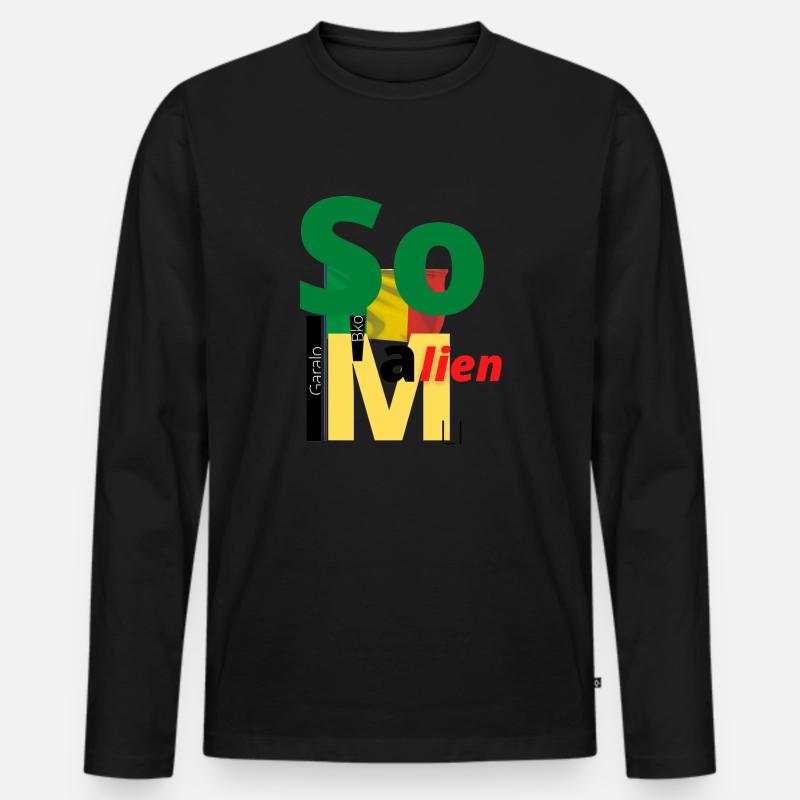 So malian=so malian - Männer Premium Bio Langarmshirt - Schwarz