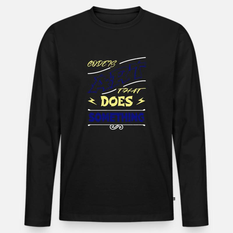 computer language - Männer Premium Bio Langarmshirt - Schwarz