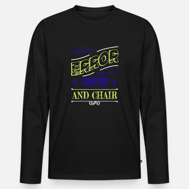 analyst present idea hacker computer science Männer Premium Bio Langarmshirt
