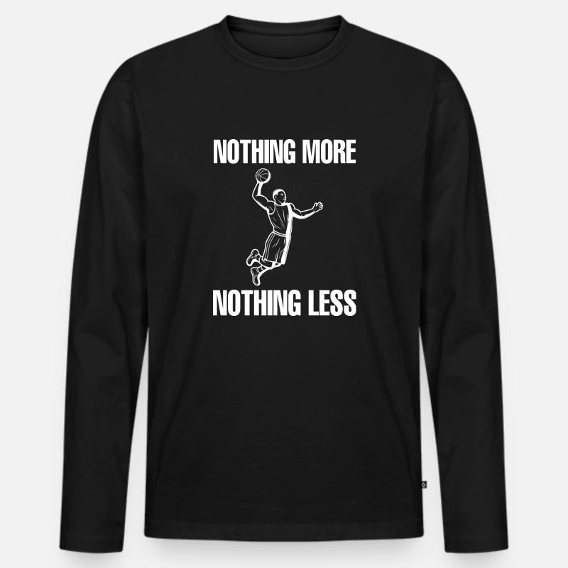 Basketball - Männer Premium Bio Langarmshirt - Schwarz