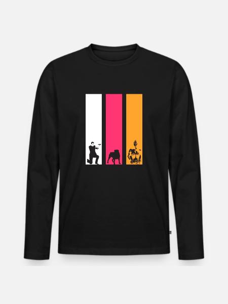 The shadow of hero - Men's Premium Organic Long Sleeve Shirt - black