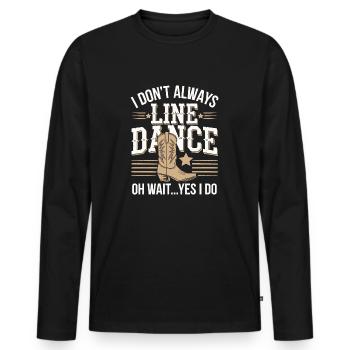 Dancing with passion - Men's Premium Organic Long Sleeve Shirt - black - Front - Nico (187cm)