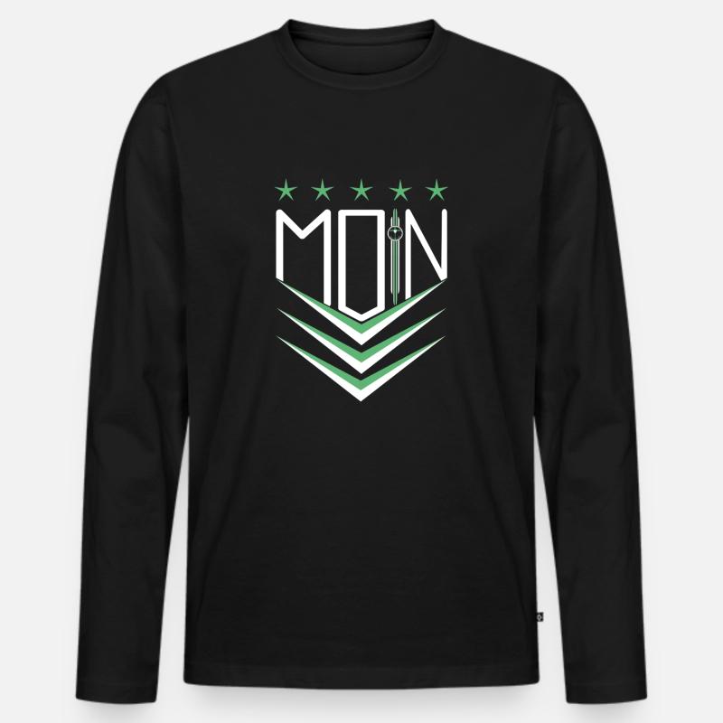 moin moin - Männer Premium Bio Langarmshirt - Schwarz