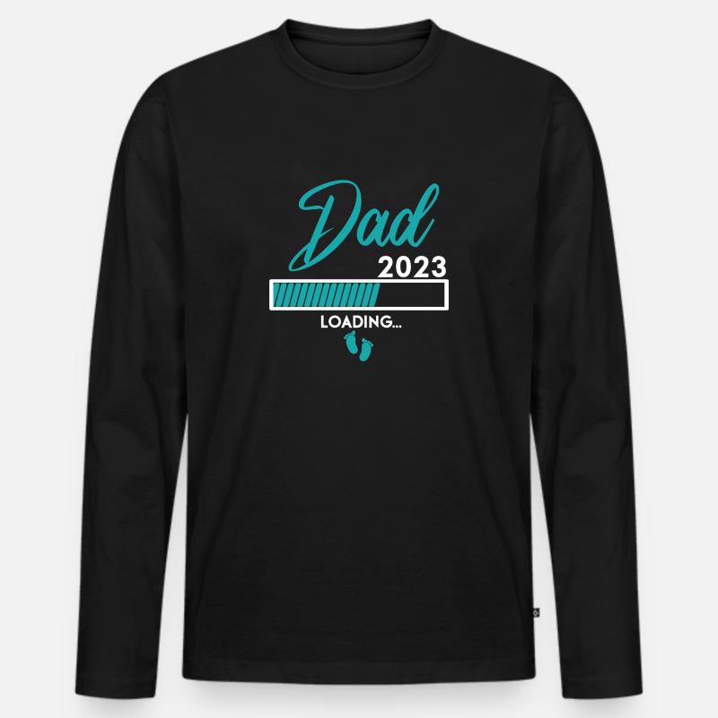 DAD 2023 loading... - Männer Premium Bio Langarmshirt - Schwarz