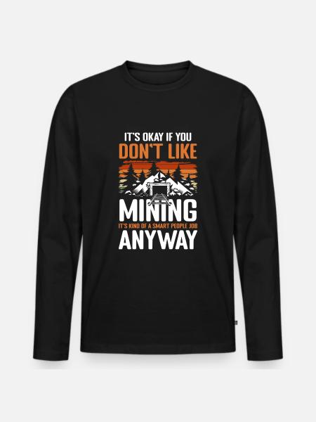 Coal Shovel Miner Treasures - Men's Premium Organic Long Sleeve Shirt - black