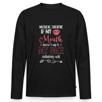 Theatre Actress Makeup Scenery - Men's Premium Organic Long Sleeve Shirt - black - Front - Nico (187cm)