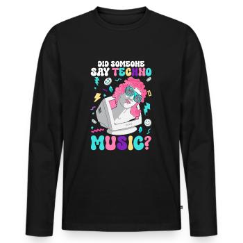 House House Musik Tanzen Disco - Männer Premium Bio Langarmshirt - Schwarz - Vorne - Nico (187cm)