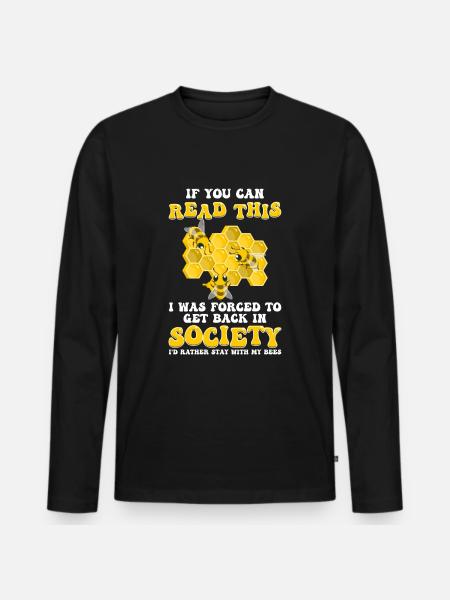 Beekeeper Bee Bumblebee - Men's Premium Organic Long Sleeve Shirt - black