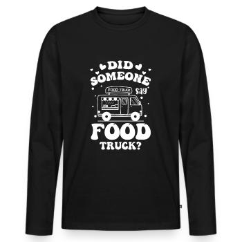 Street Food Food Burgers - Men's Premium Organic Long Sleeve Shirt - black - Front - Nico (187cm)
