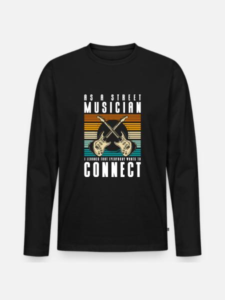 Music Lifestyle Creative - Men's Premium Organic Long Sleeve Shirt - black
