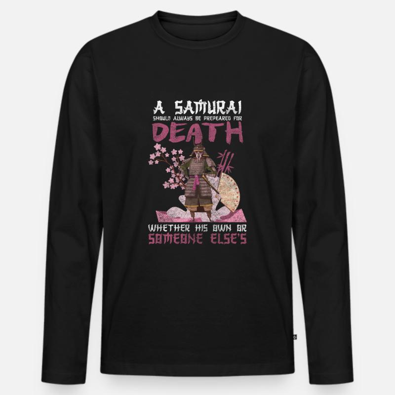Samurai Aikido Ronin - Männer Premium Bio Langarmshirt - Schwarz