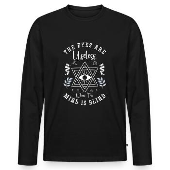 Dreamcatcher Native American Esotericism - Men's Premium Organic Long Sleeve Shirt - black - Front - Nico (187cm)