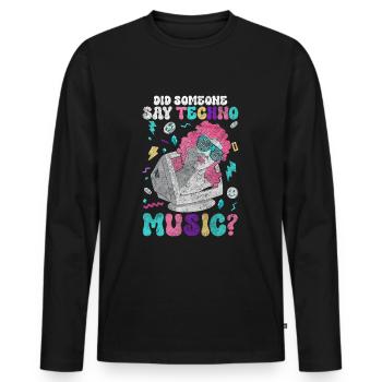 Techno Dubstep Raver - T-shirt manches longues Premium bio Homme - noir - Devant - Nico (187cm)