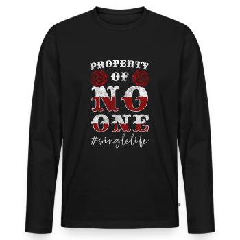Relation Partenaire Amour - T-shirt manches longues Premium bio Homme - noir - Devant - Nico (187cm)