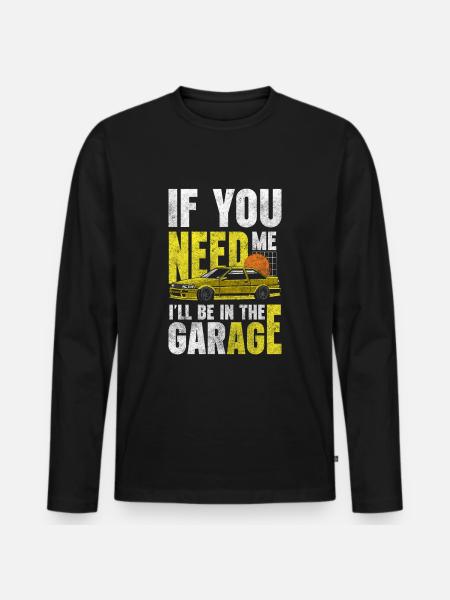 Car Engine Classic - Men's Premium Organic Long Sleeve Shirt - black