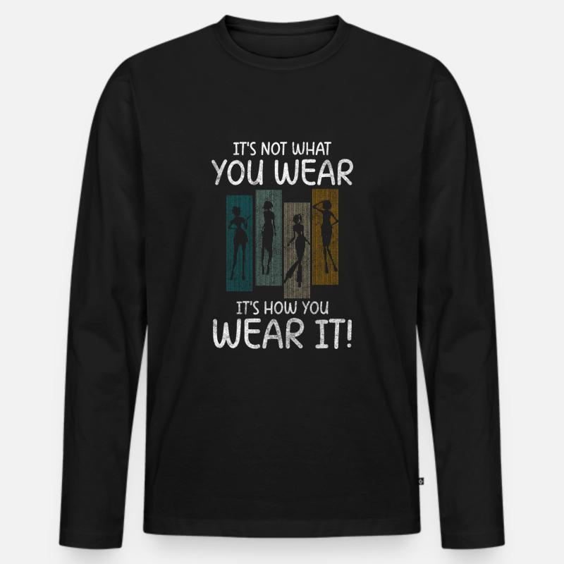 Modeliebhaber Style Neu Modisch - Männer Premium Bio Langarmshirt - Schwarz