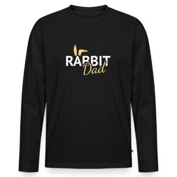 Rabbit Dad rabbit ears - Men's Premium Organic Long Sleeve Shirt - black - Front - Nico (187cm)