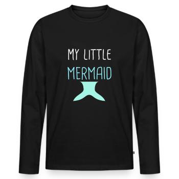 Mermaid, Fish Fin, Mermaid, Mermaid - Men's Premium Organic Long Sleeve Shirt - black - Front - Nico (187cm)