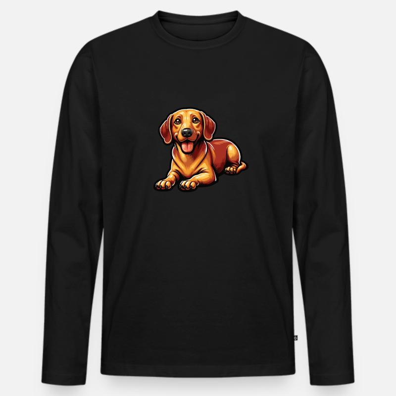 Labrador Retriever - Männer Premium Bio Langarmshirt - Schwarz